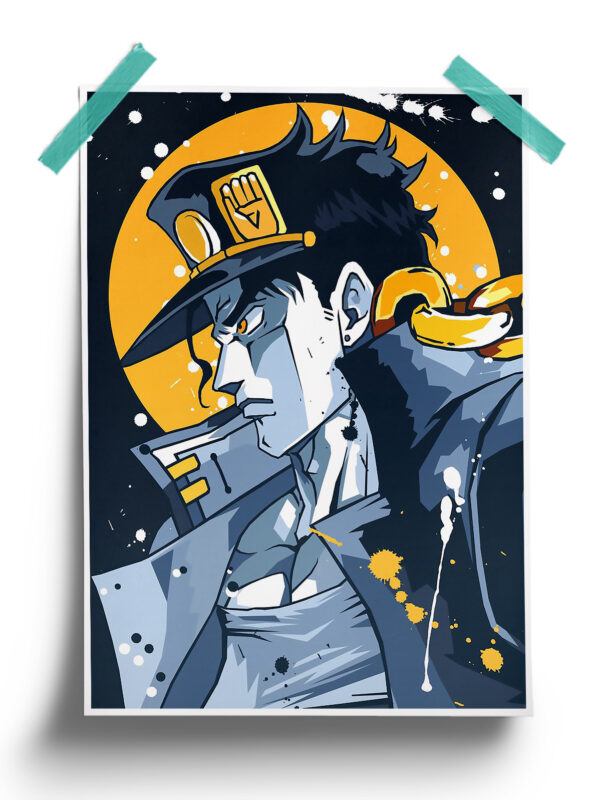 Josefumi Kujo Retro Movie Anime Poster | Jojo's Bizarre Adventure Posters