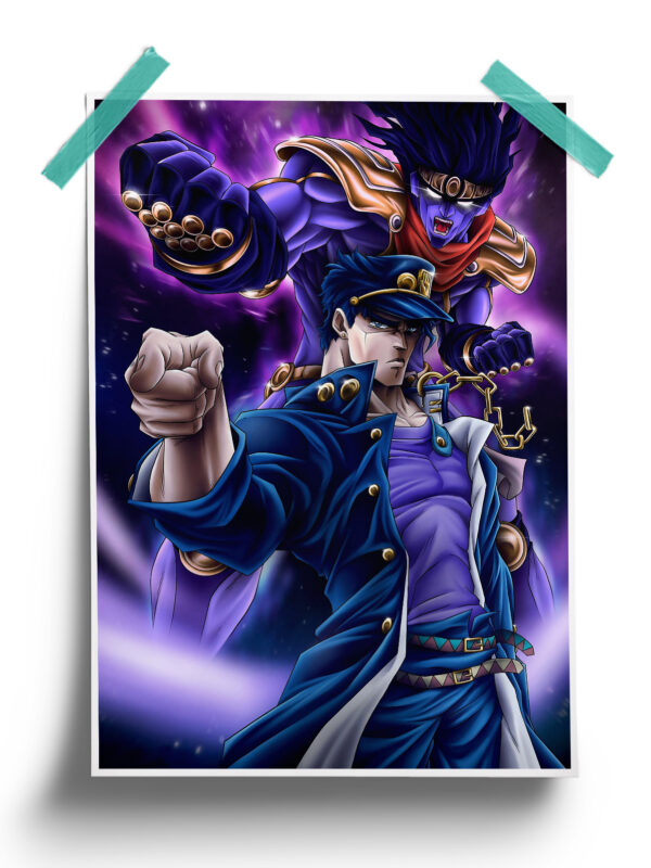 Josefumi Kujo Retro Movie Anime Poster | Jojo's Bizarre Adventure Posters