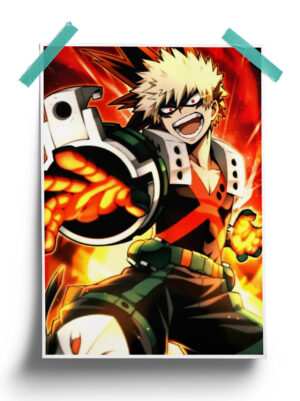 My Hero Academia | Bakugo Explosion Anime Poster