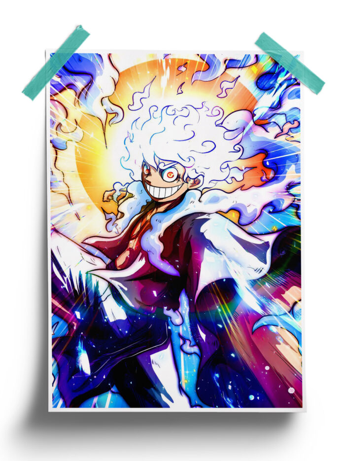 Buy One Piece | Luffy Gear 5 anime Poster @ $15.60