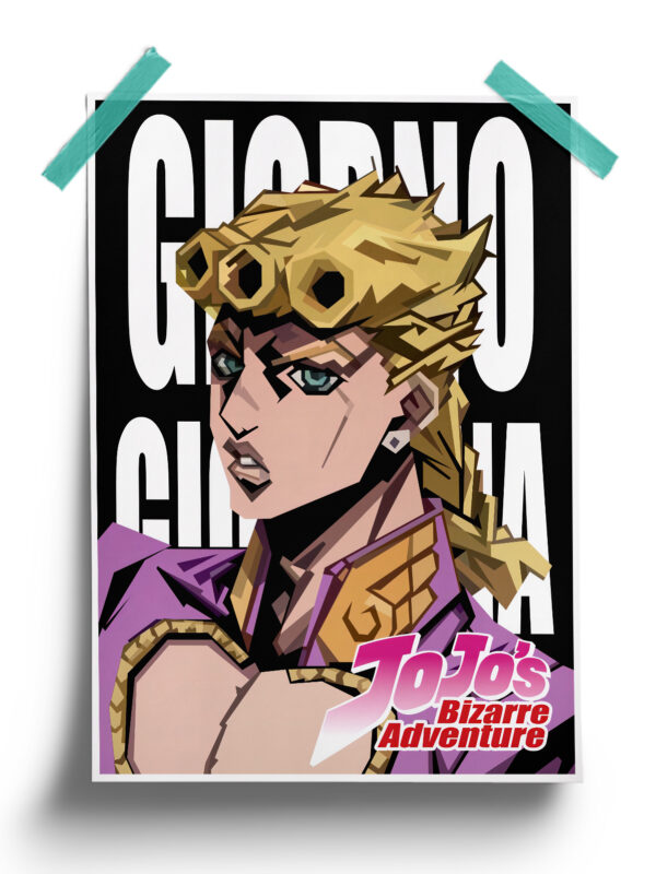 Jojo's Bizarre Adventure | Giorno Giovanna Retro Anime Wall Art