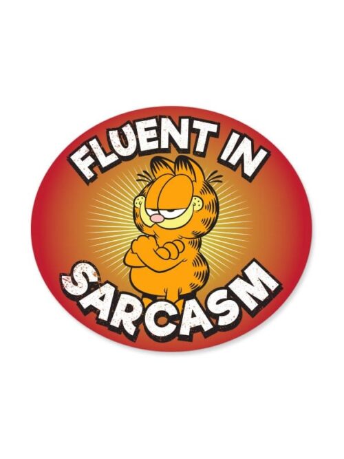 Fluent In Sarcasm – Garfield Official Sticker
