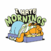 I Hate Mornings - Garfield Official Sticker