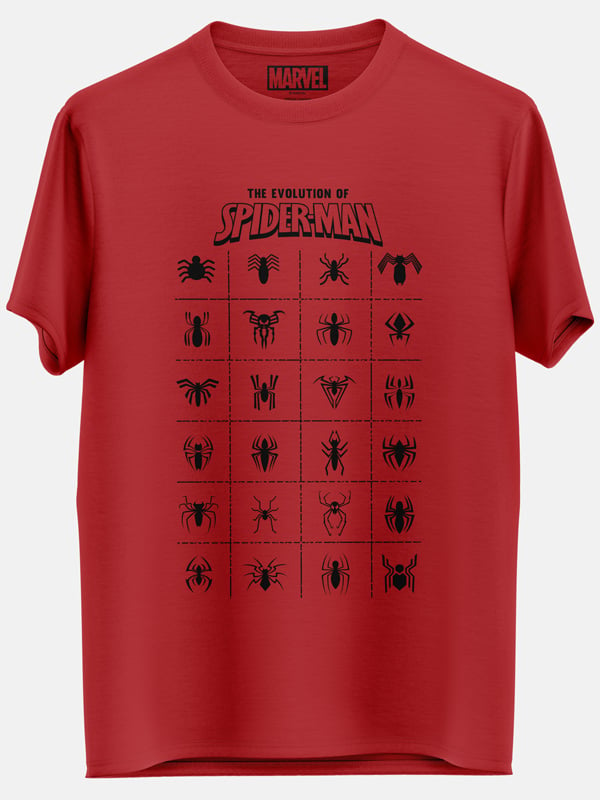 The Evolution Of Spider-man Marvel Official T-shirt