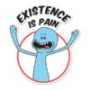 Mr Meeseeks: Existence Is Pain - Rick And Morty Official Sticker