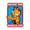 Music On - Garfield Official Sticker