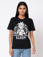 Rick And Morty Geniuses Dont Need Sleep T Shirt Female Model 600x800