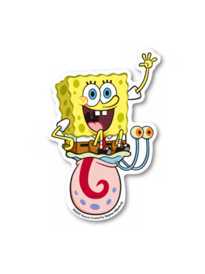 Riding On Gary The Snail - Spongebob Squarepants Official Sticker