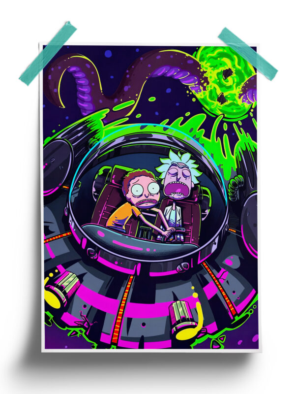 Space Creatures - Rick And Morty Poster