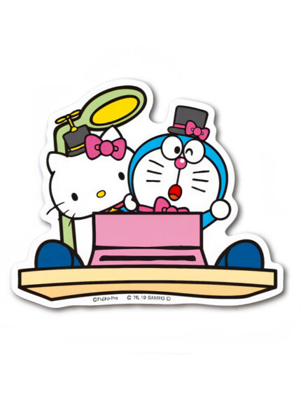 Test Driving - Doraemon & Hello Kitty Official Sticker