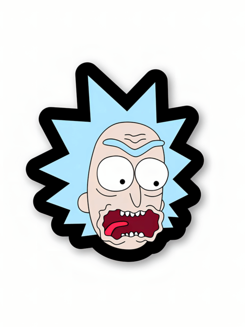 Rick angry face – Rick And Morty Official Sticker