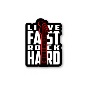 Live Fast Rock Hard Sticker