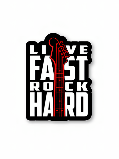 Live Fast Rock Hard Sticker