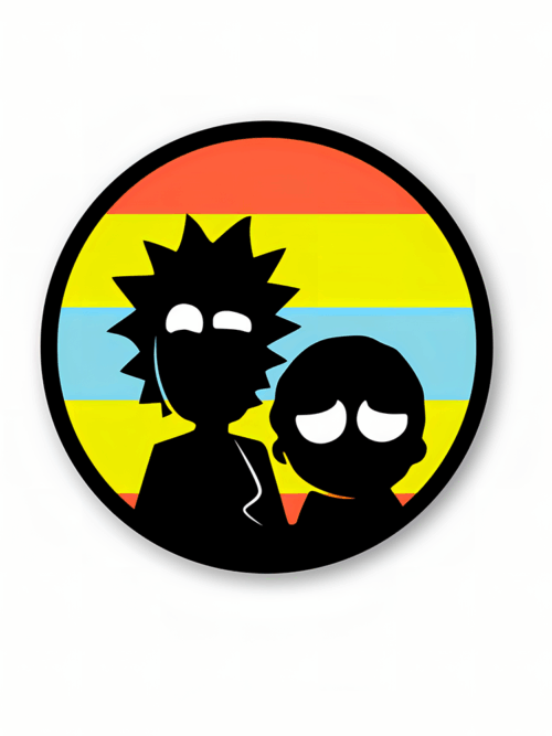 Rick and Morty Multicolor – Rick And Morty Official Sticker