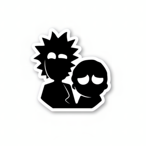 Rick And Morty Silhouette - Rick And Morty Official Sticker