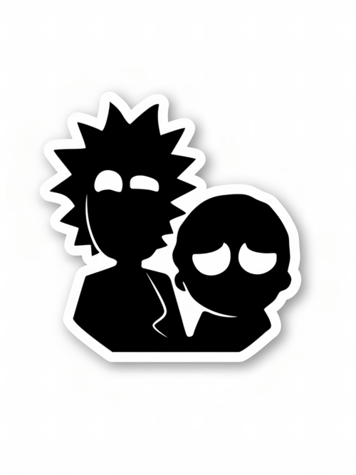 Rick and Morty Silhouette – Rick And Morty Official Sticker
