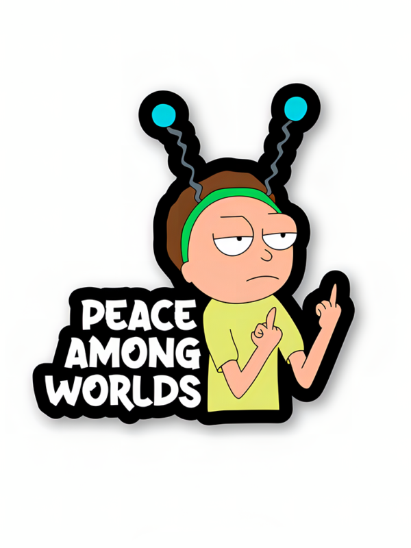 Peace Among Worlds - Rick And Morty Official Sticker