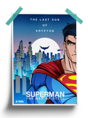 Superman Comic Art Poster