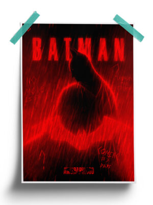 Red Rain Batman Poster