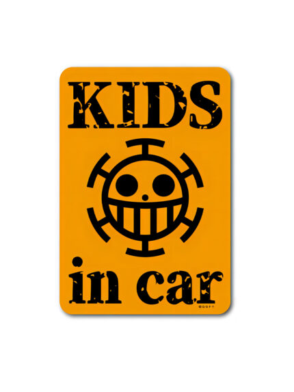 Kids In Car Trafalgar Law Pirate Ship - One Piece Official Sticker