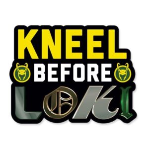 Kneel Before Loki - Marvel Official Sticker