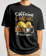 Caffeine Loading Bar Duck T-shirt