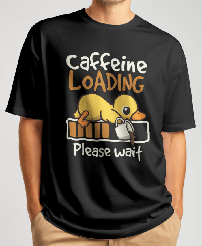 Caffeine Loading Bar Duck T-shirt