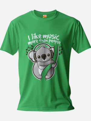 Koala Likes Music More Than People T-shirt
