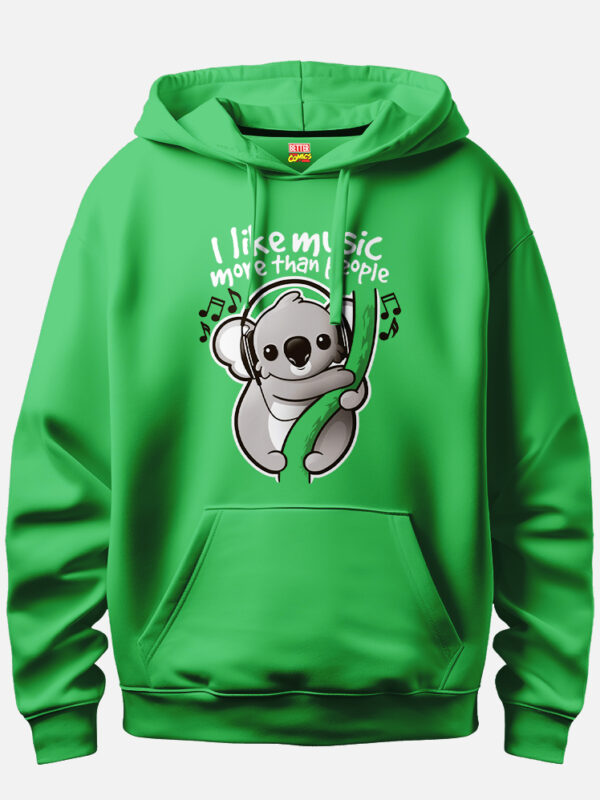 Koala Likes Music More Than People Hoodie