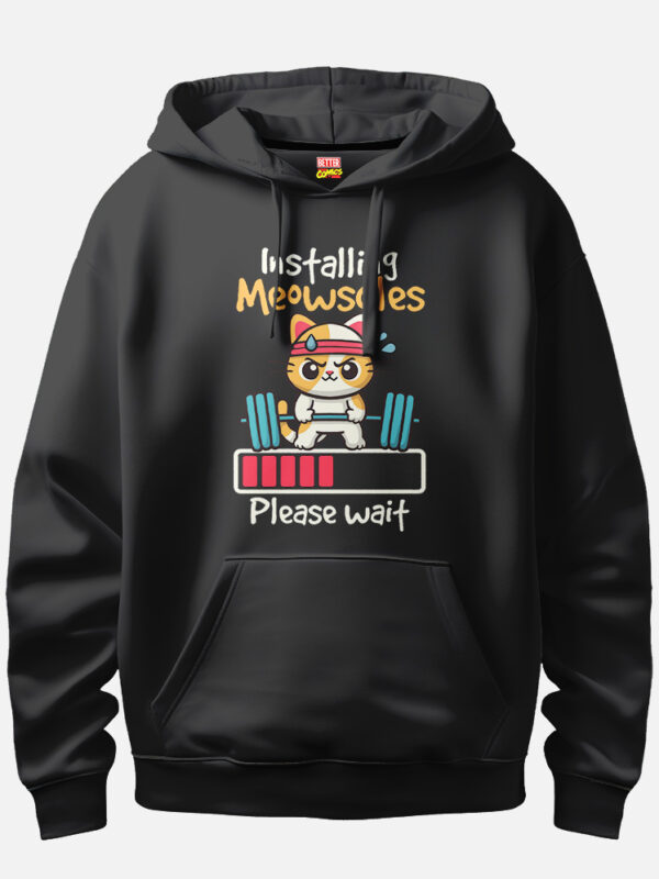 Installing Meowscles Cat Weightlift Please Wait Hoodie