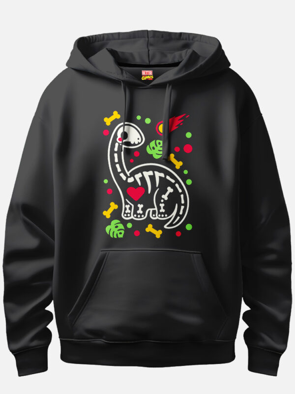 Cute Brontosaurus Skeleton Calavera Hoodie