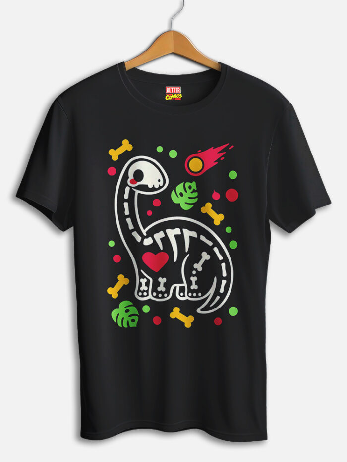 Cute Brontosaurus Skeleton Calavera T-shirt