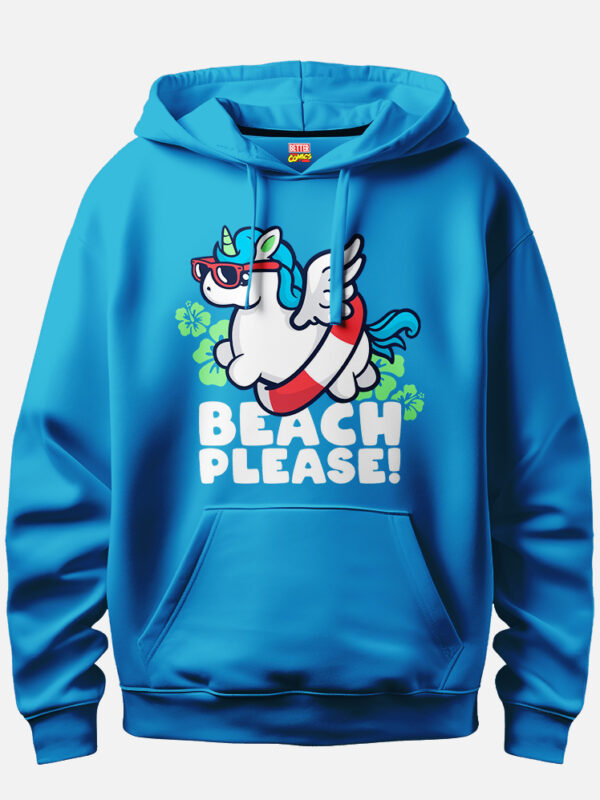 Unicorn Beach Please Hoodie