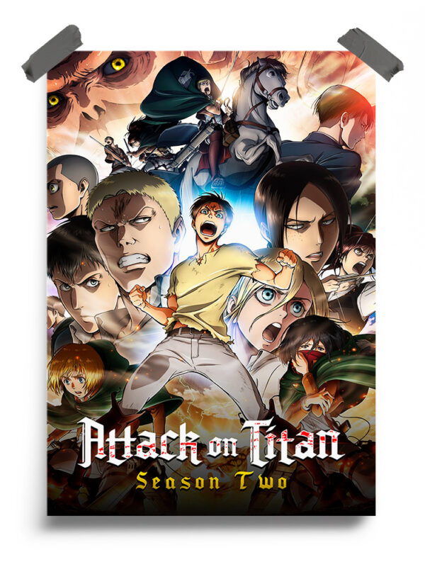 Attack On Titan (2013) Season 2 Anime Poster