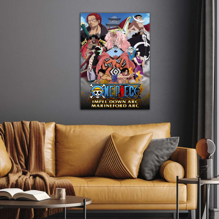 One Piece Impel Down Arc And Marine Ford Arc Anime Poster