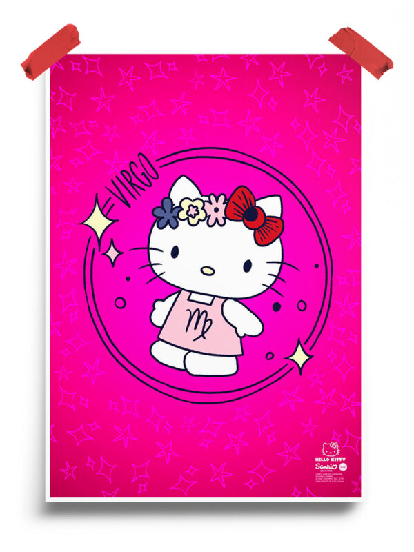 Virgo Hello Kitty Zodiac Poster