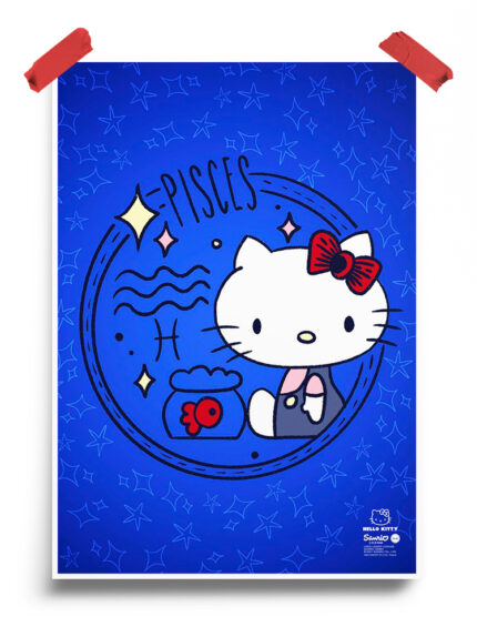 Pisces Hello Kitty Zodiac Poster