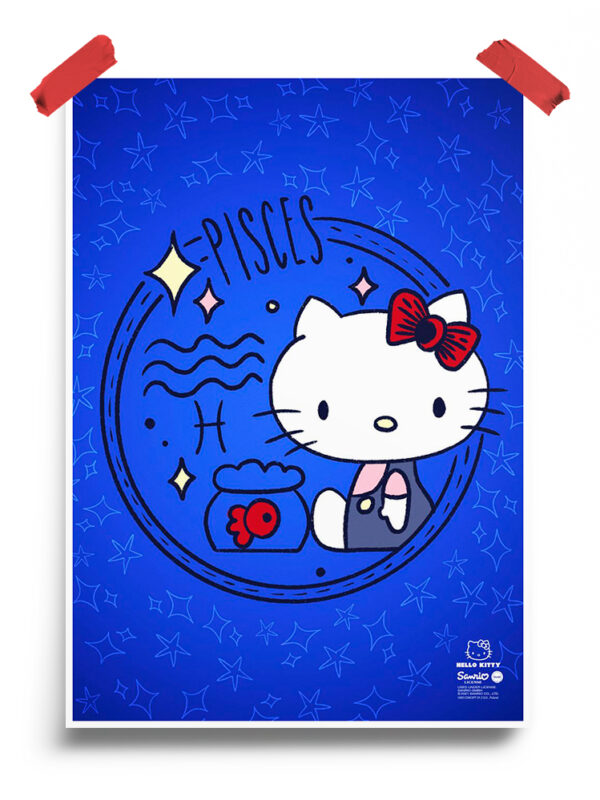 Pisces Hello Kitty Zodiac Poster