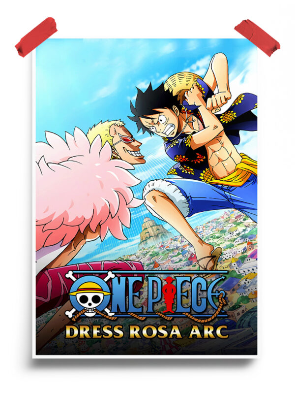 One Piece Dress Rosa Arc Anime Poster