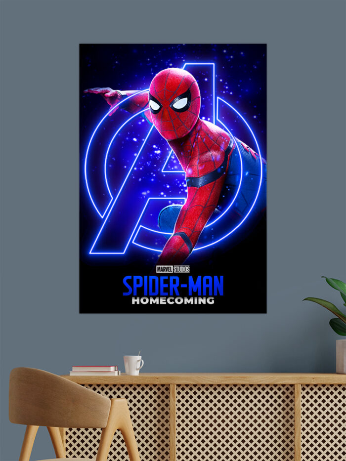 Spiderman Homecoming Neon Poster