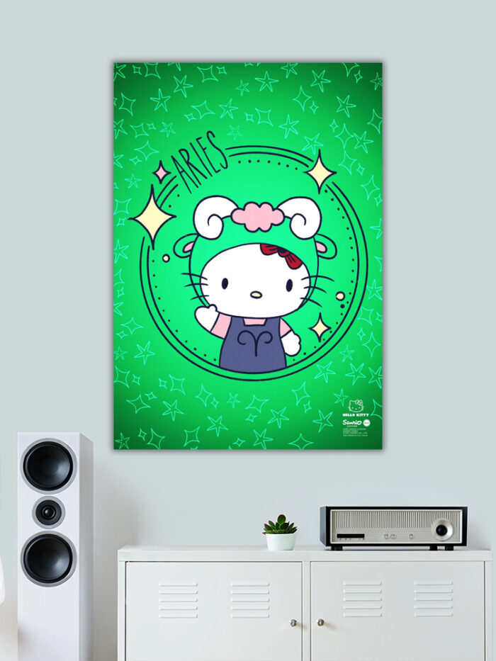 Aries Hello Kitty Zodiac Poster
