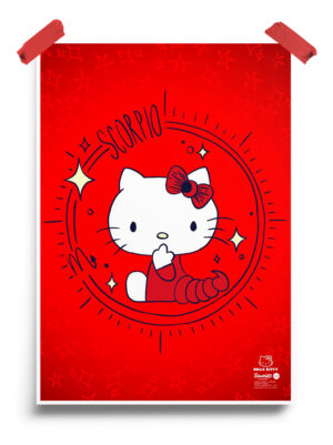 Scorpio Hello Kitty Zodiac Poster