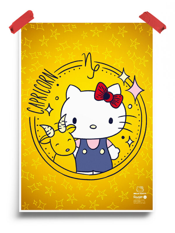 Capricorn Hello Kitty Zodiac Poster