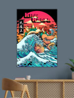 King Koopa Riding The Great Wave Off Kanagawa Poster