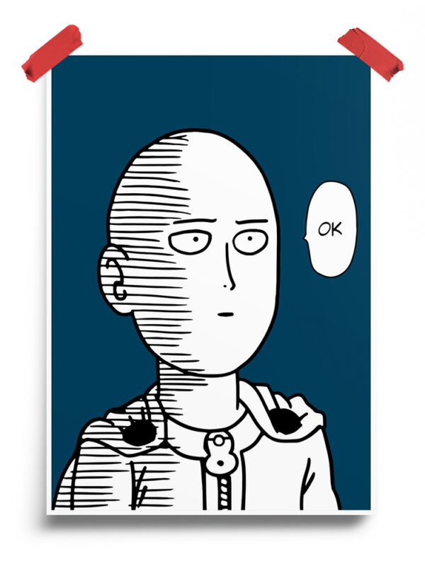 Funny Saitama One Punch Man Poster