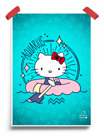 Aquarius Hello Kitty Zodiac Poster