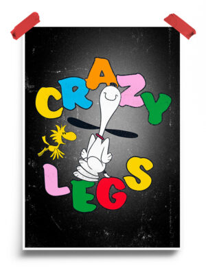 Crazy Legs Peanuts Poster
