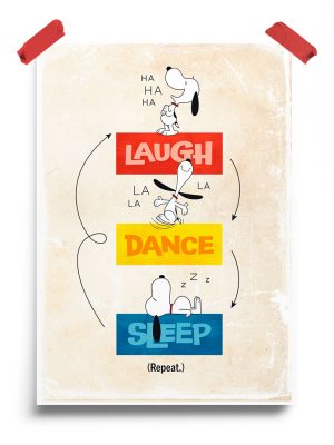 Laugh Dance Sleep Peanuts Poster