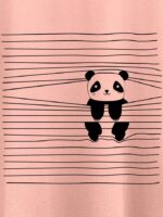 Peeping Panda Half Sleeve T-shirt