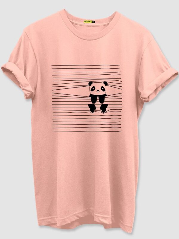 Peeping Panda Half Sleeve T-shirt